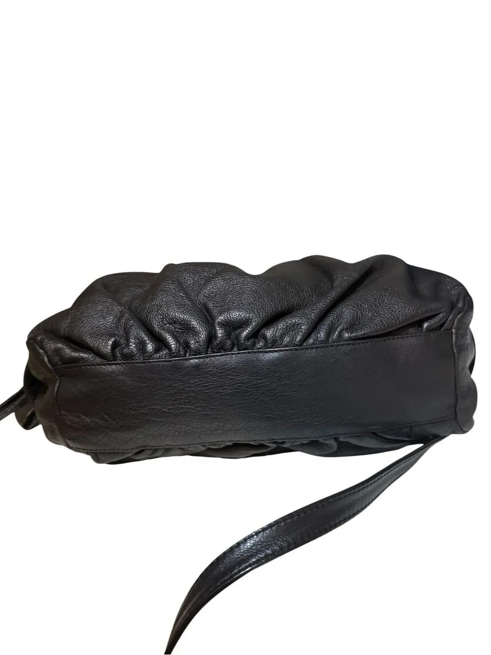See by Chloe Black Leather Pleated Top Handle Bowler Boston 2way Satchel Auth